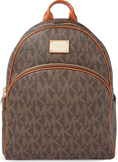 michael kors bag burgundy|Michael Kors brown leather backpack.